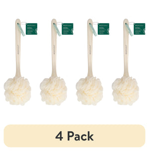 (4 Pack)  Ecopouf Bath Brush, Loofah & Handle, Recycled Mesh Netting, for Adults, 1 Count