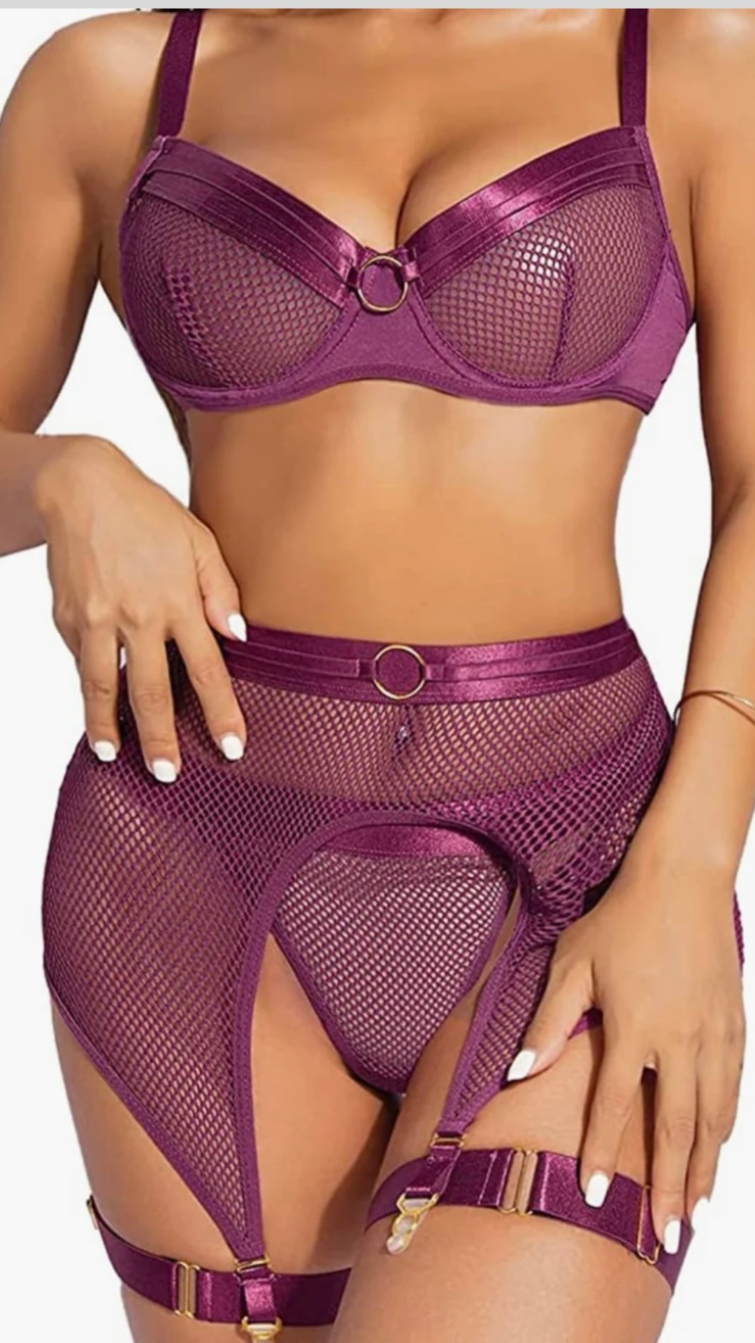 Women's Sexy Lace Mesh Perspective Sexy Lingerie Set