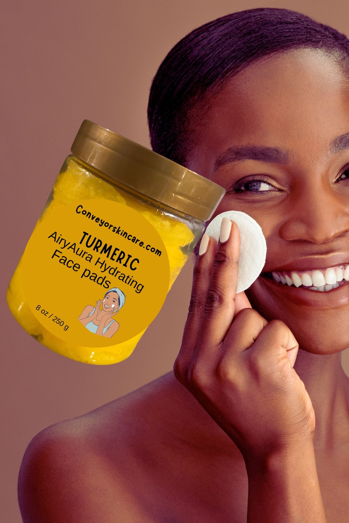 AiryAura Hydrating Turmeric Face pads - conveyorskincare.com