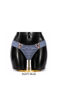 Dusty Blue V Satin Thong