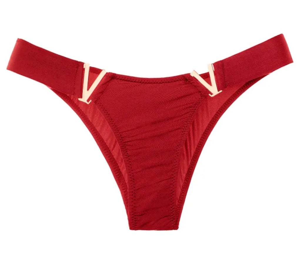 Women Sexy V Metal Panties