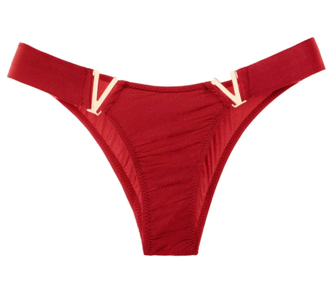 Women Sexy V Metal Panties