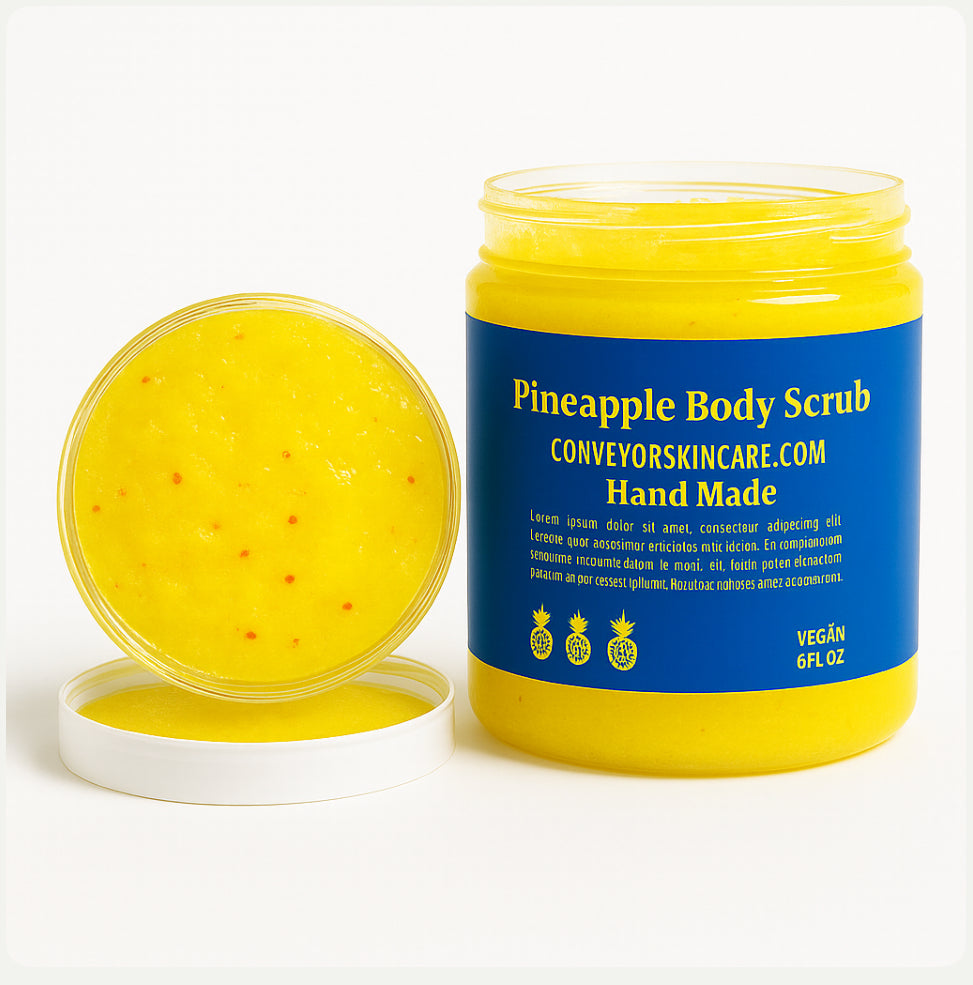 Pineapple body scrub 6 oz - conveyorskincare.com