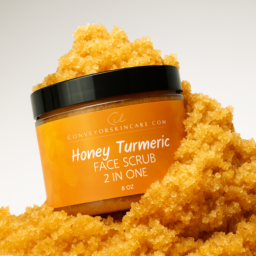 🌿 Honey Turmeric face Scrub – 2-in-1 Brightening & Hydrating Exfoliator - conveyorskincare.com