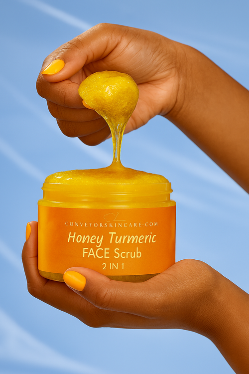 🌿 Honey Turmeric face Scrub – 2-in-1 Brightening & Hydrating Exfoliator - conveyorskincare.com
