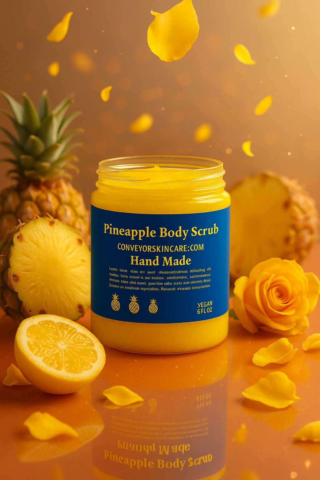 Pineapple body scrub 6 oz - conveyorskincare.com