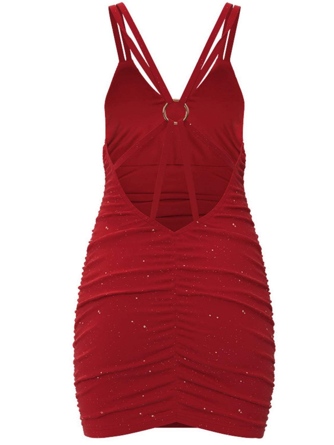 Glitter Double Spaghetti Straps Mini Dress