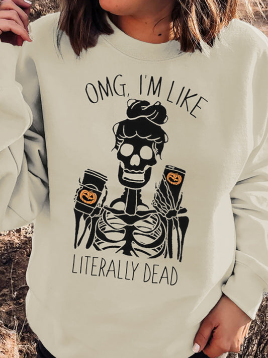 Funny Skeleton Graphic Casual Hoodie Sweatshirt