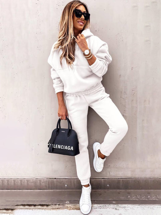 Fashion long-sleeved sports casual sweatshirt suit two-piece set